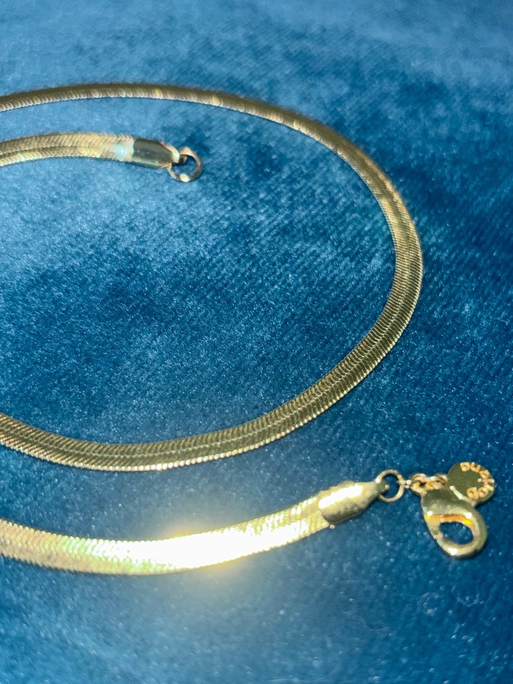 Gorjana 17" 18K gold plated herringbone "Venice" necklace